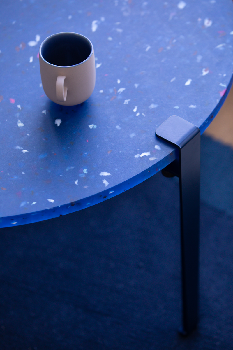 TIPTOE round coffee table Ø 80cm - Pacifico recycled plastic