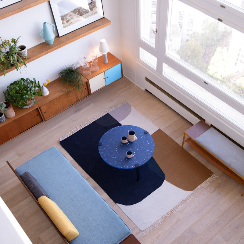 TIPTOE round coffee table Ø 80cm - Pacifico recycled plastic