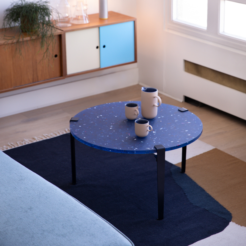 TIPTOE round coffee table Ø 80cm - Pacifico recycled plastic