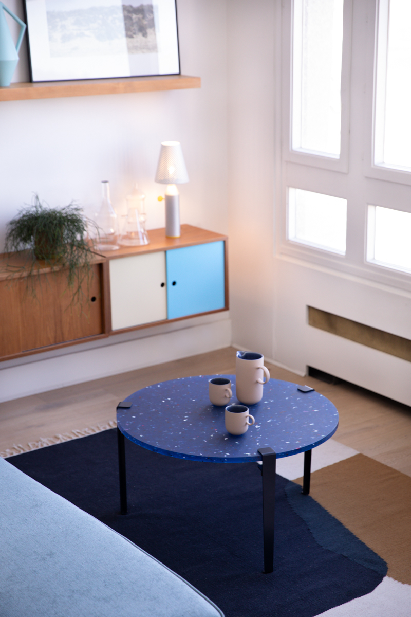 TIPTOE round coffee table Ø 80cm - Pacifico recycled plastic