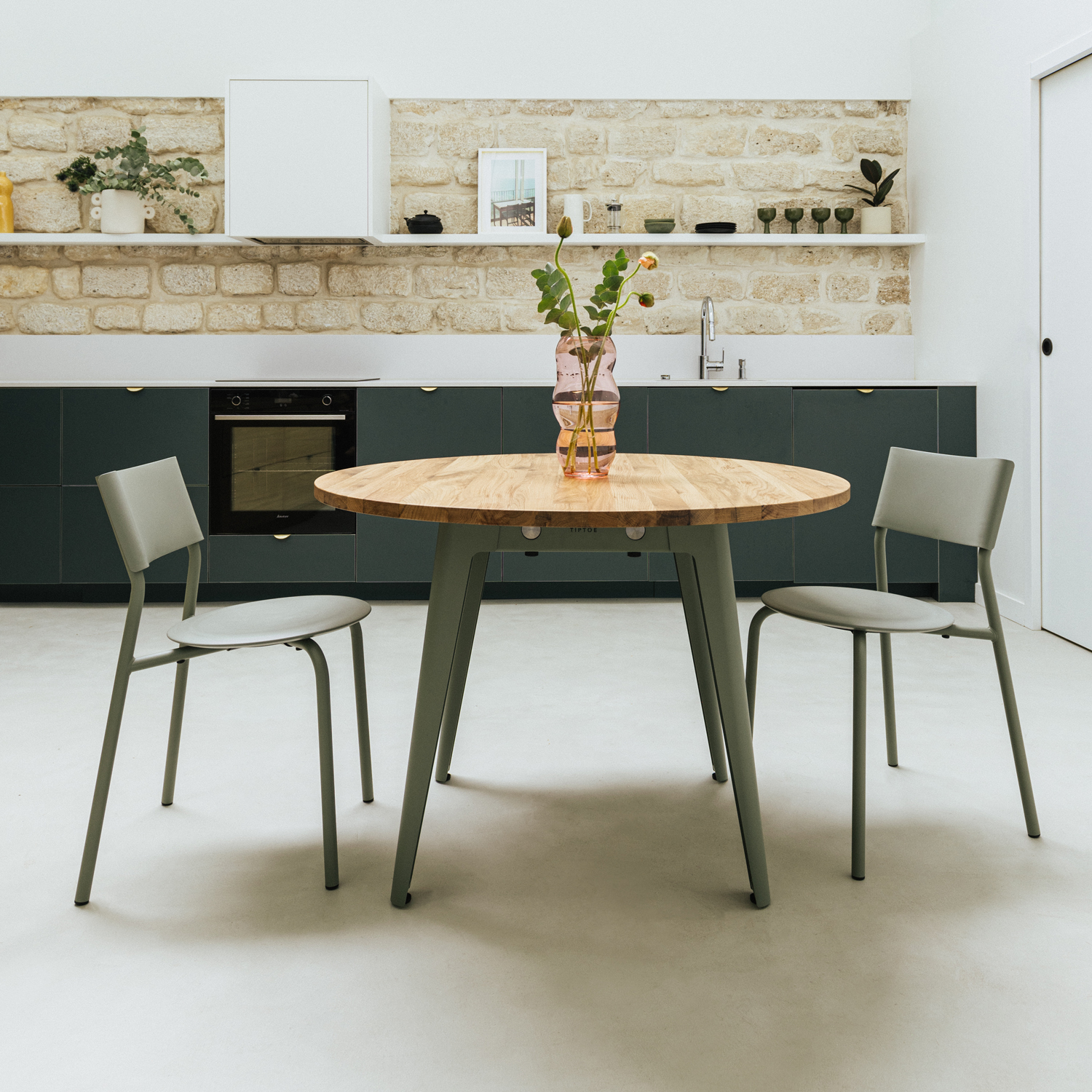 NEW MODERN round table Ø 110cm - reclaimed wood
