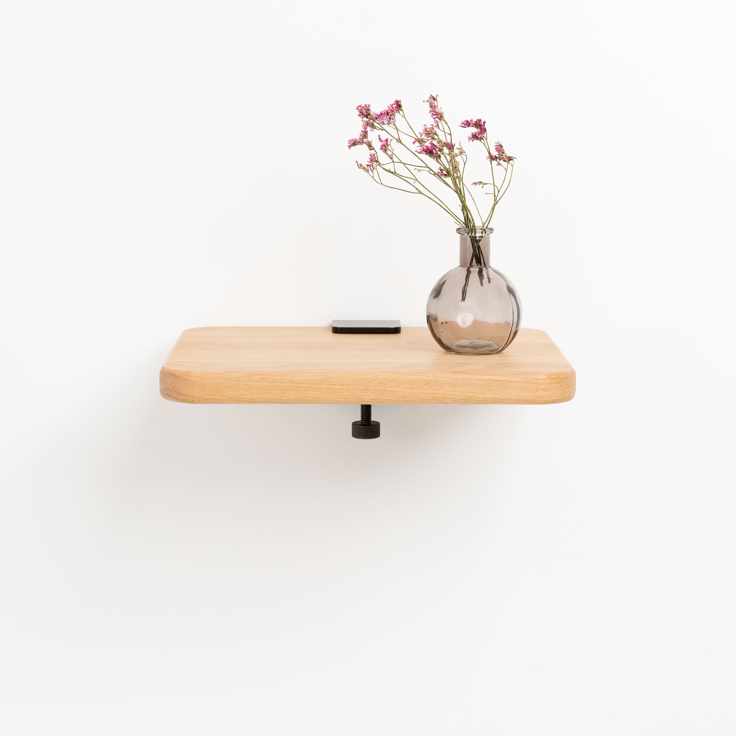 BRACKET bedside table - solid oak - 32x27cm