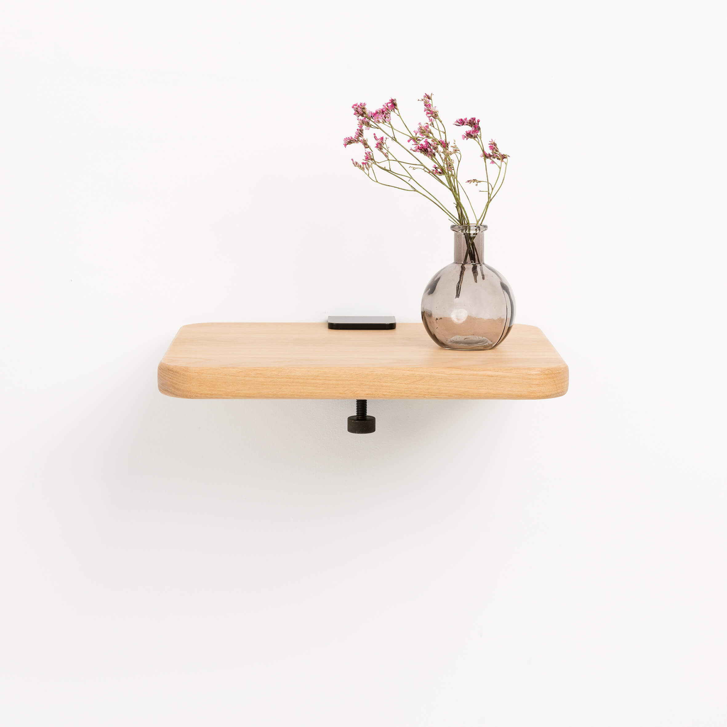 BRACKET bedside table - solid oak - 32x27cm