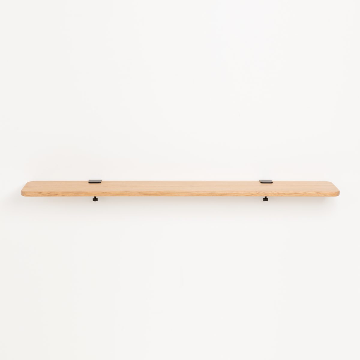 BRACKET wall shelf - solid oak - 60 to 150cm