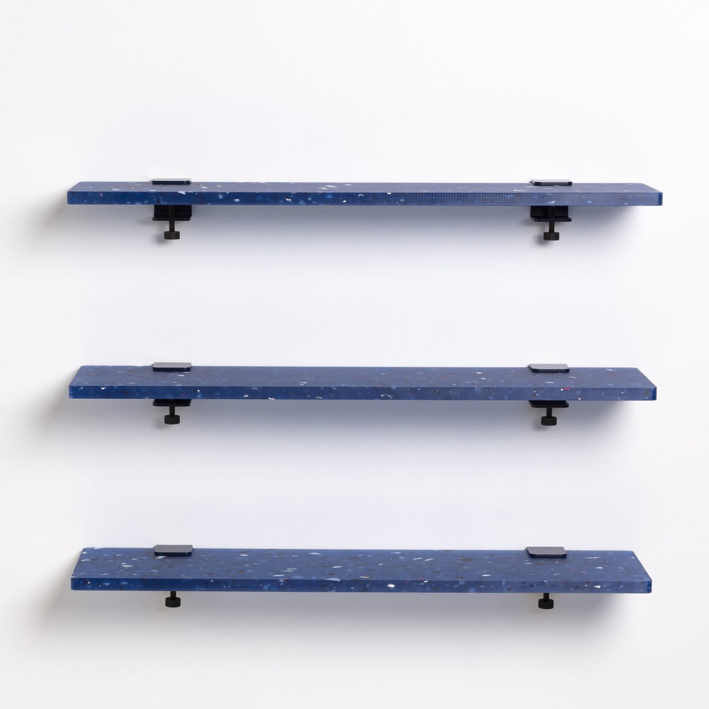 Set of 3 BRACKET wall shelves - Pacifico recycled plastic - 60 or 90cm