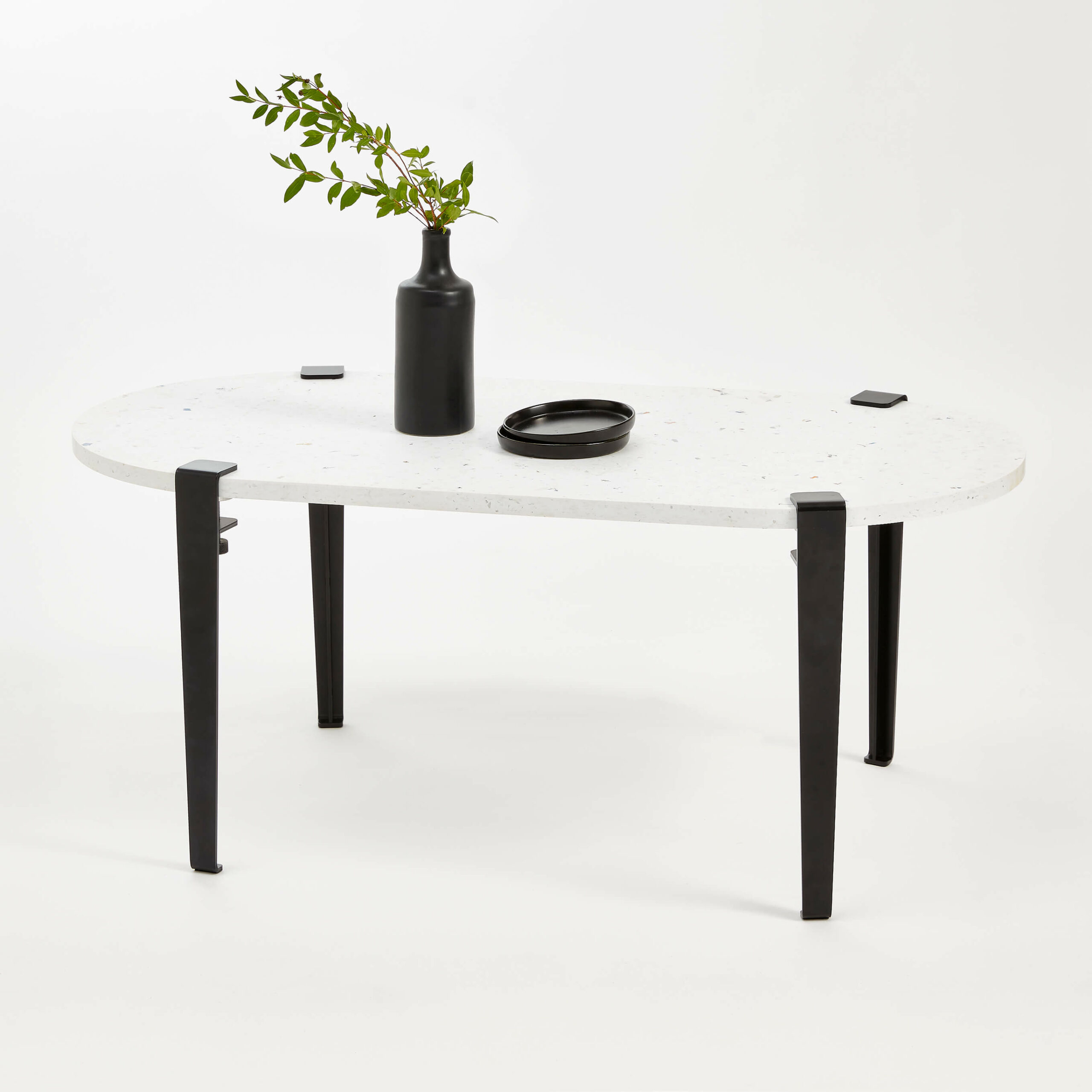 TIPTOE oblong coffee table 100x50cm - Venezia recycled plastic "Imperfect"