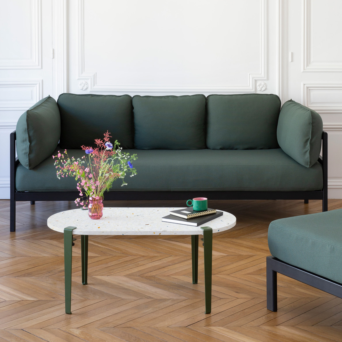 TIPTOE oblong coffee table 100x50cm - Venezia recycled plastic