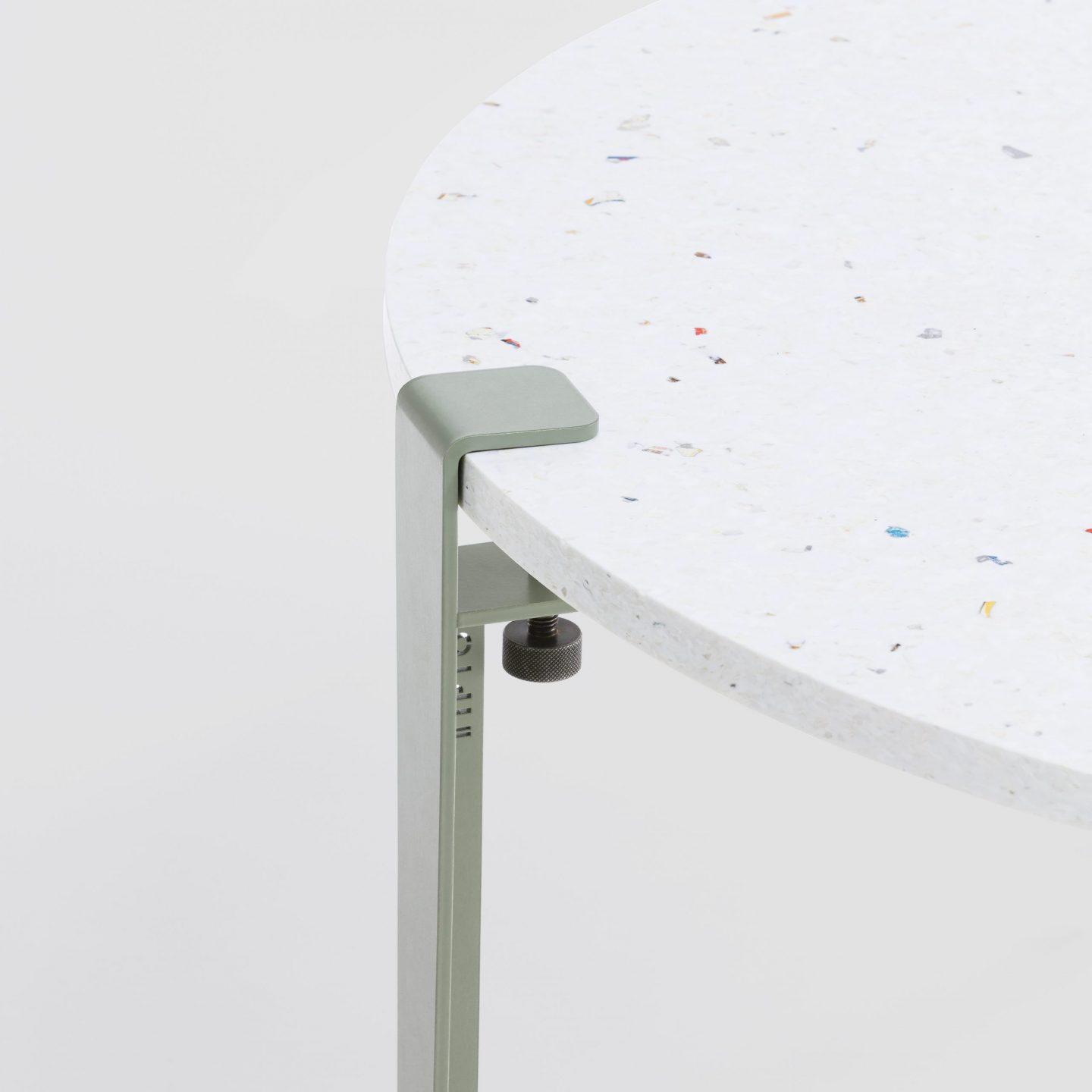 Table basse en plastique recyclé Venezia - Pied de table basse gris