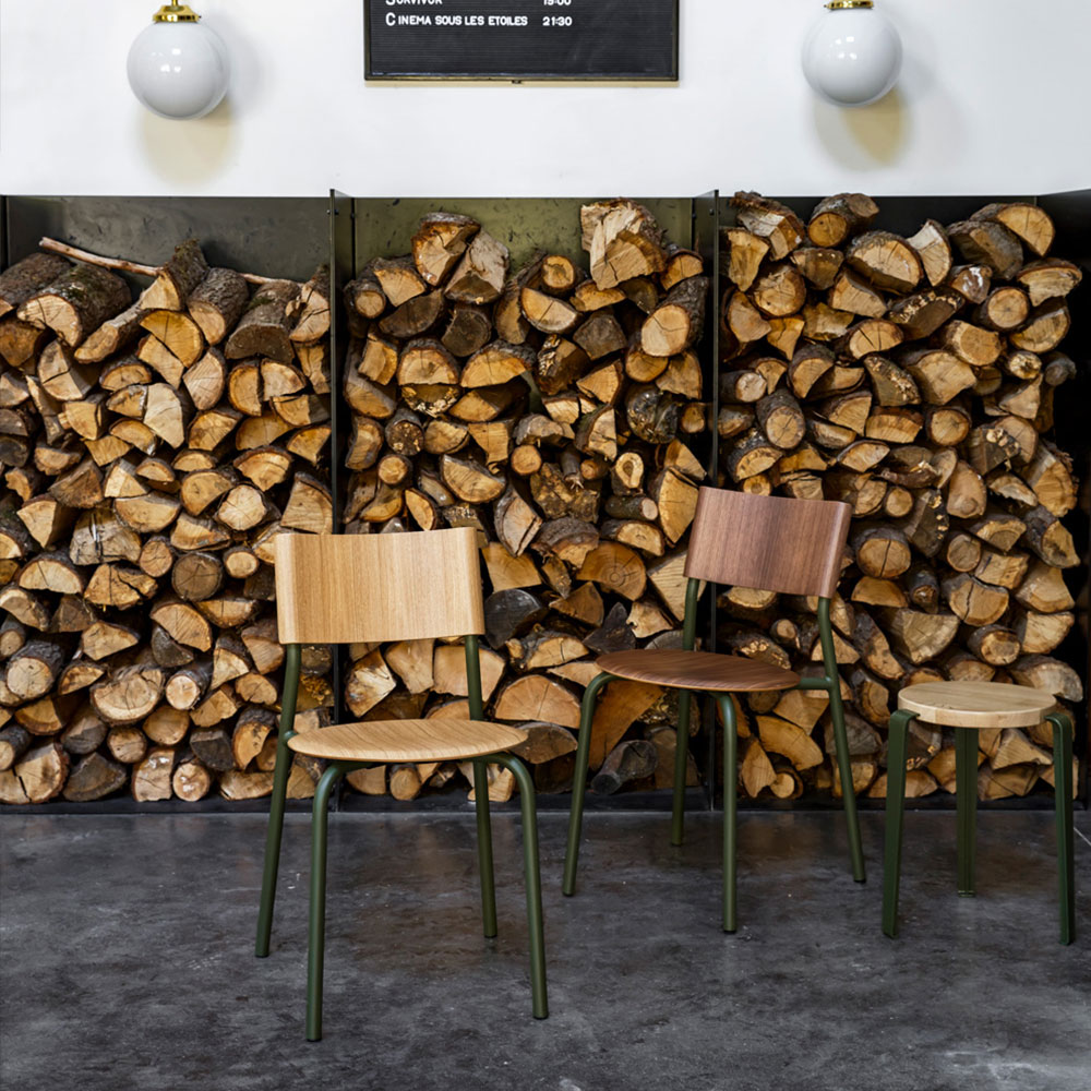 Chaise TIPTOE en bois et pieds en métal