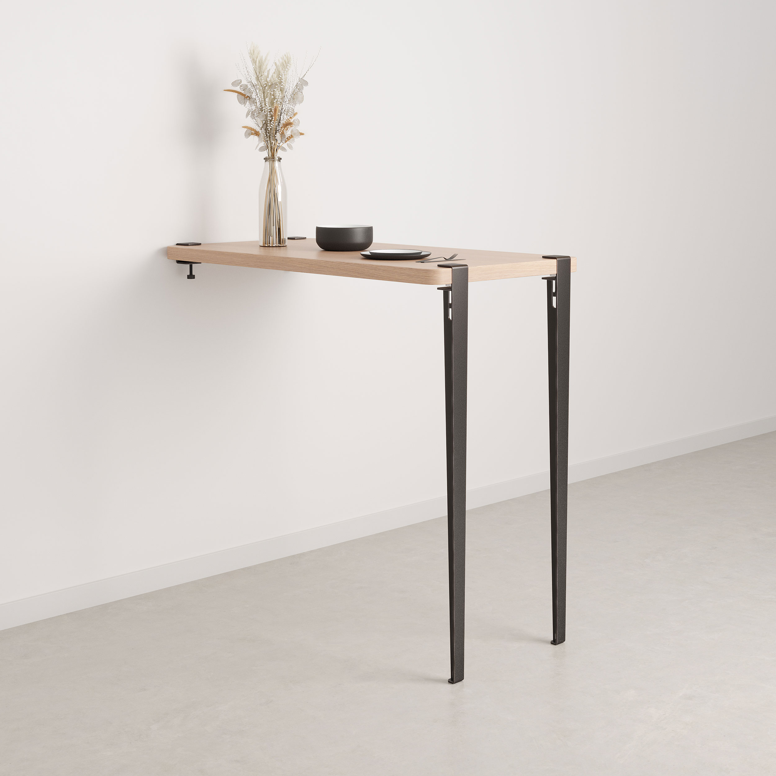 TIPTOE wall-mounted high table - eco-certified wood