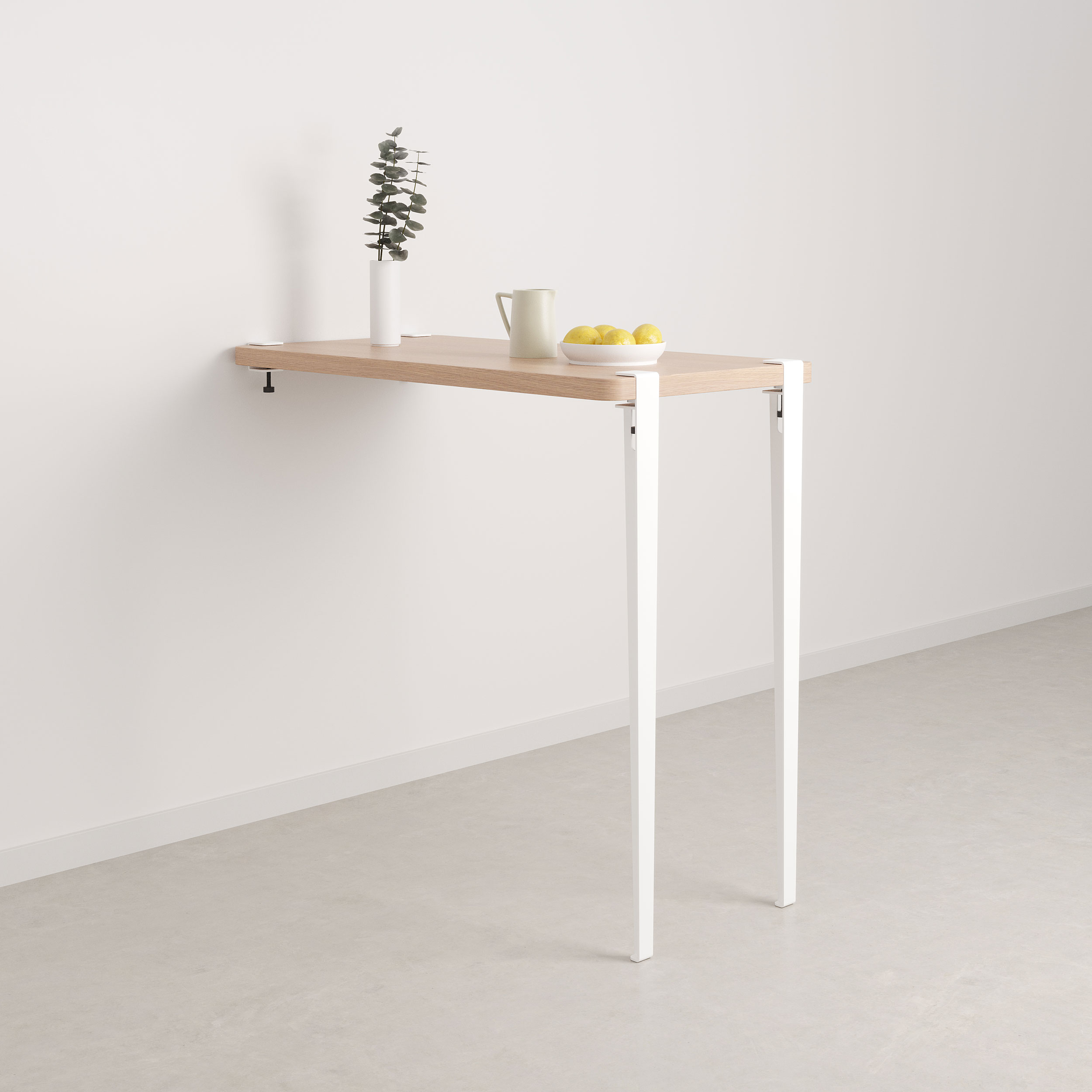 TIPTOE wall-mounted high table - eco-certified wood