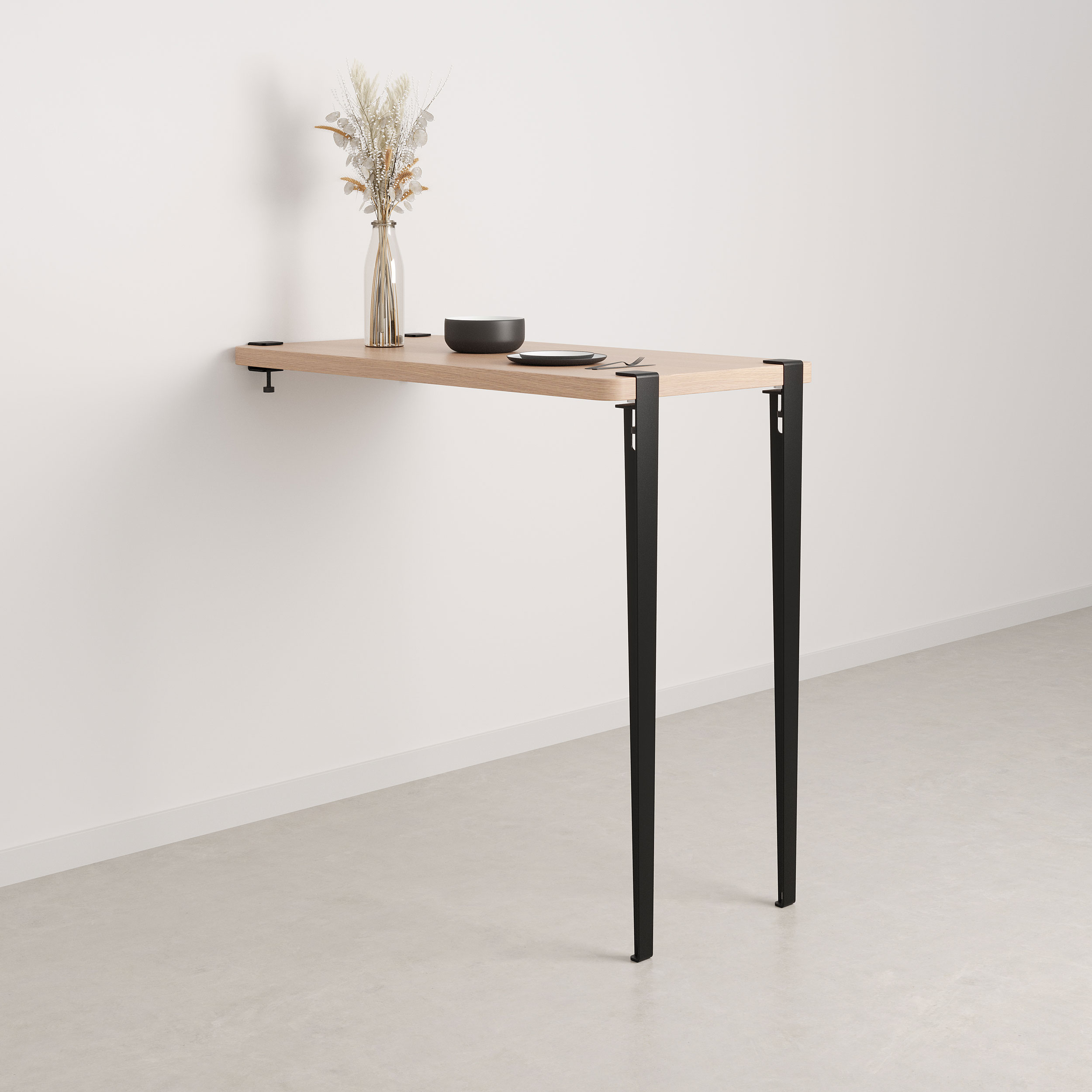 TIPTOE wall-mounted high table - eco-certified wood