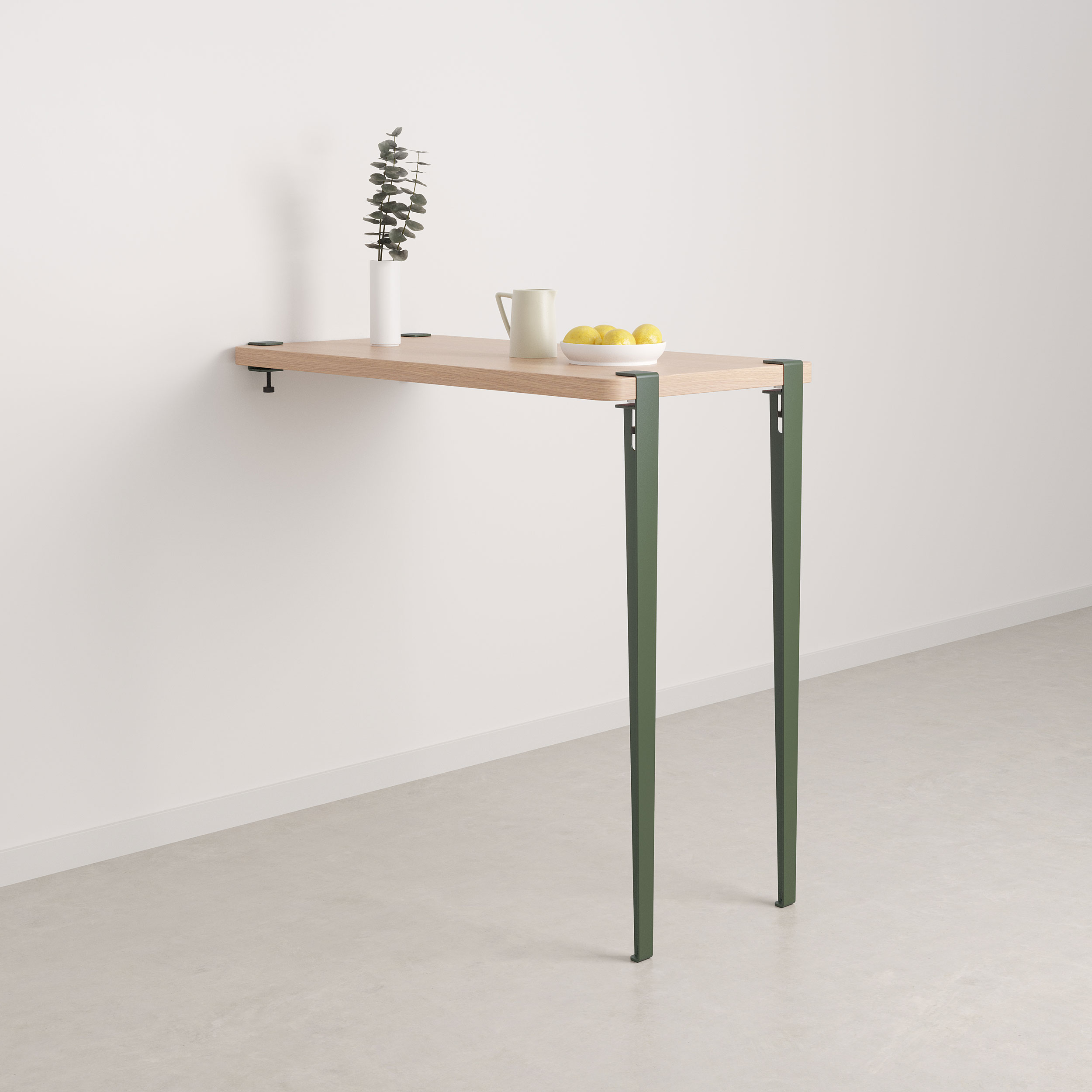 TIPTOE wall-mounted high table - eco-certified wood