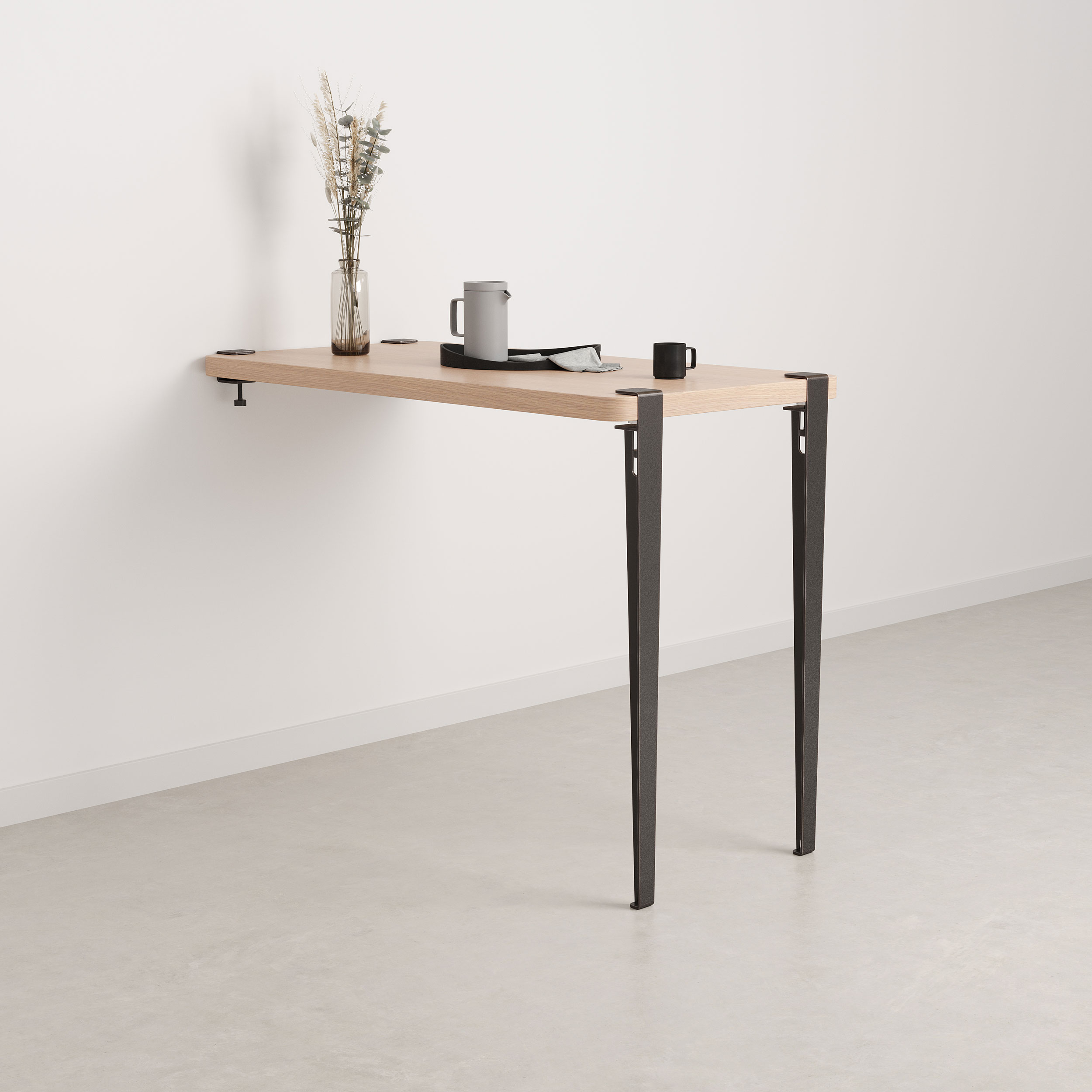 TIPTOE wall-mounted high table - eco-certified wood