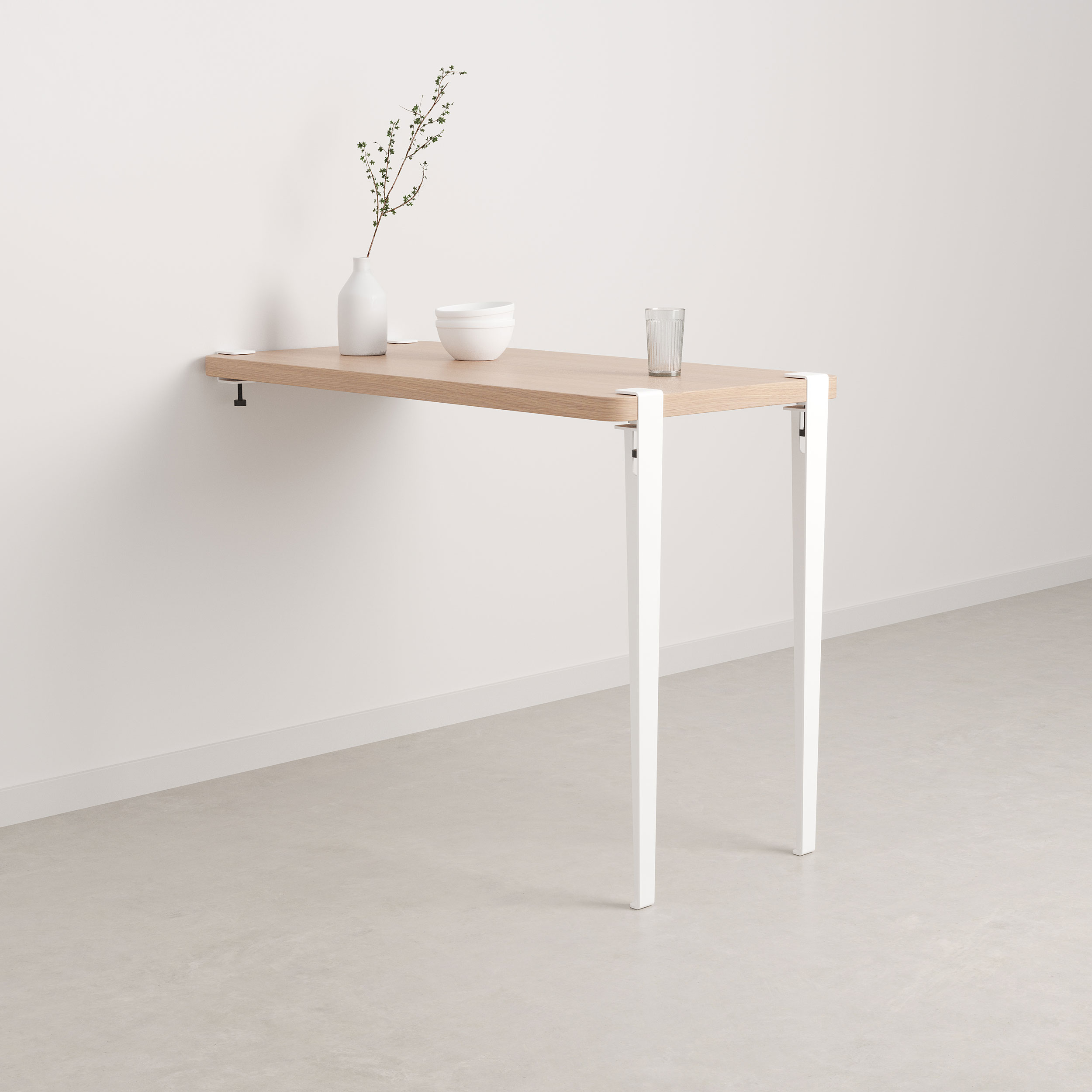 TIPTOE wall-mounted high table - eco-certified wood