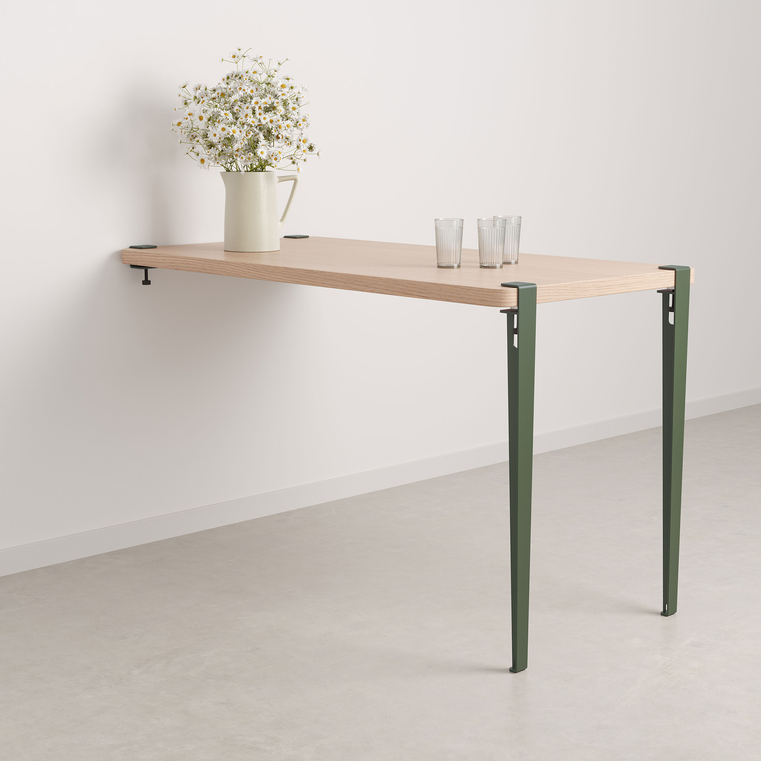 TIPTOE wall-mounted high table - eco-certified wood