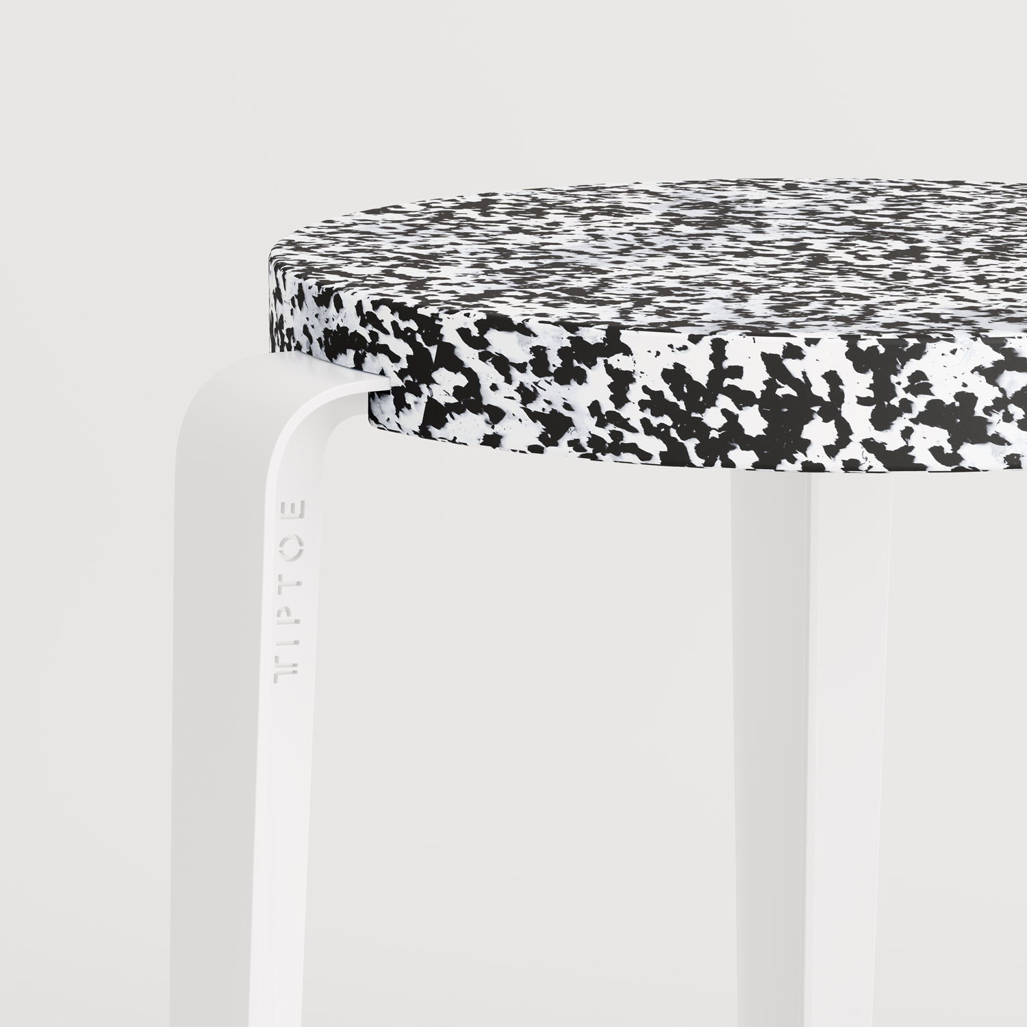 LOU stool - Macchiato recycled plastic
