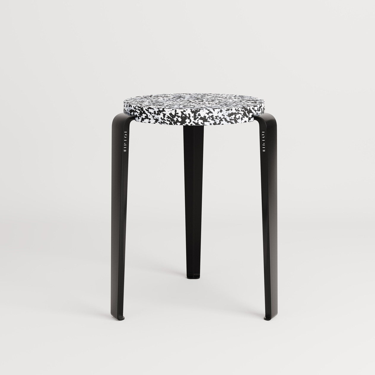 LOU stool in recycled plastic MACCHIATO