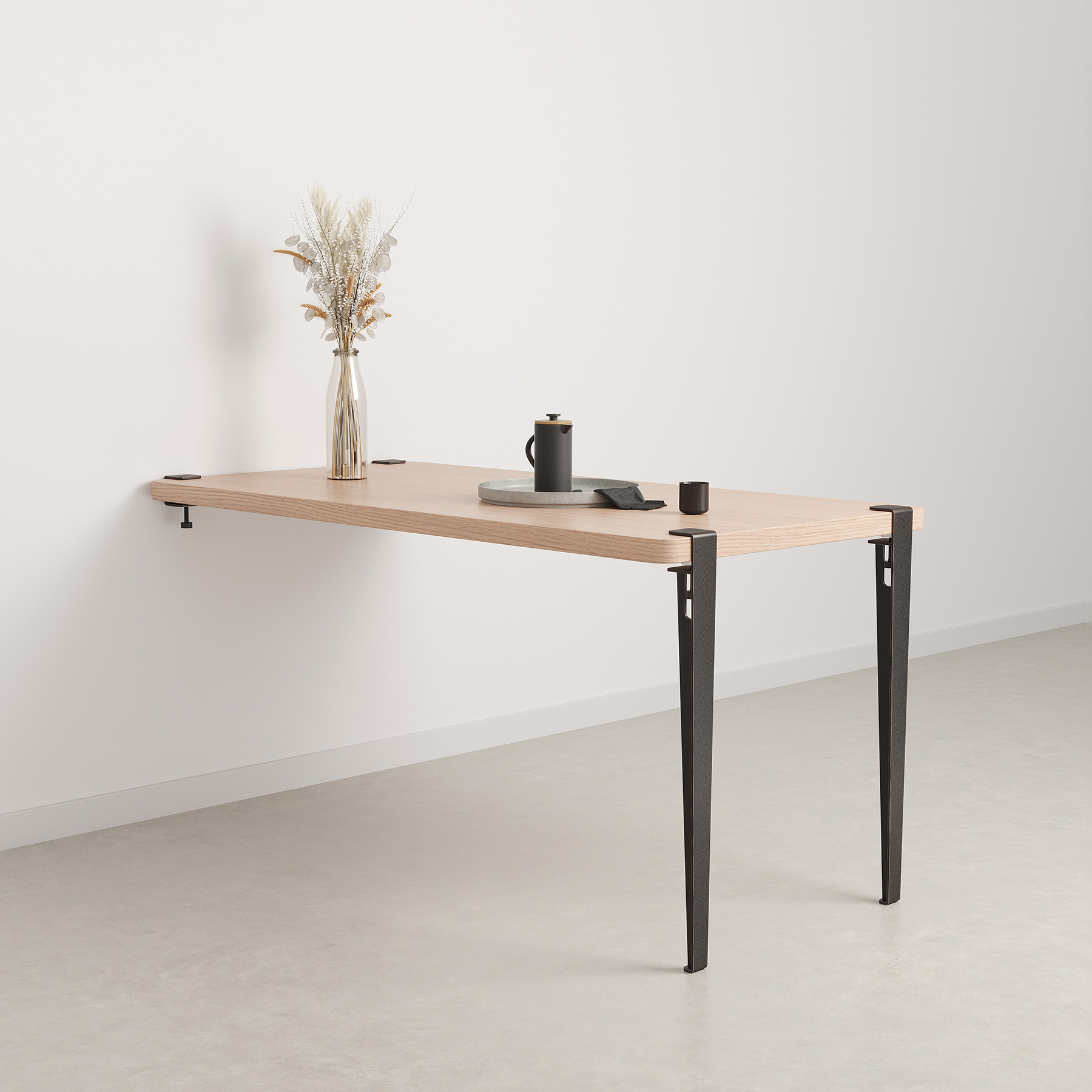 TIPTOE wall-mounted dining table - eco-certified wood
