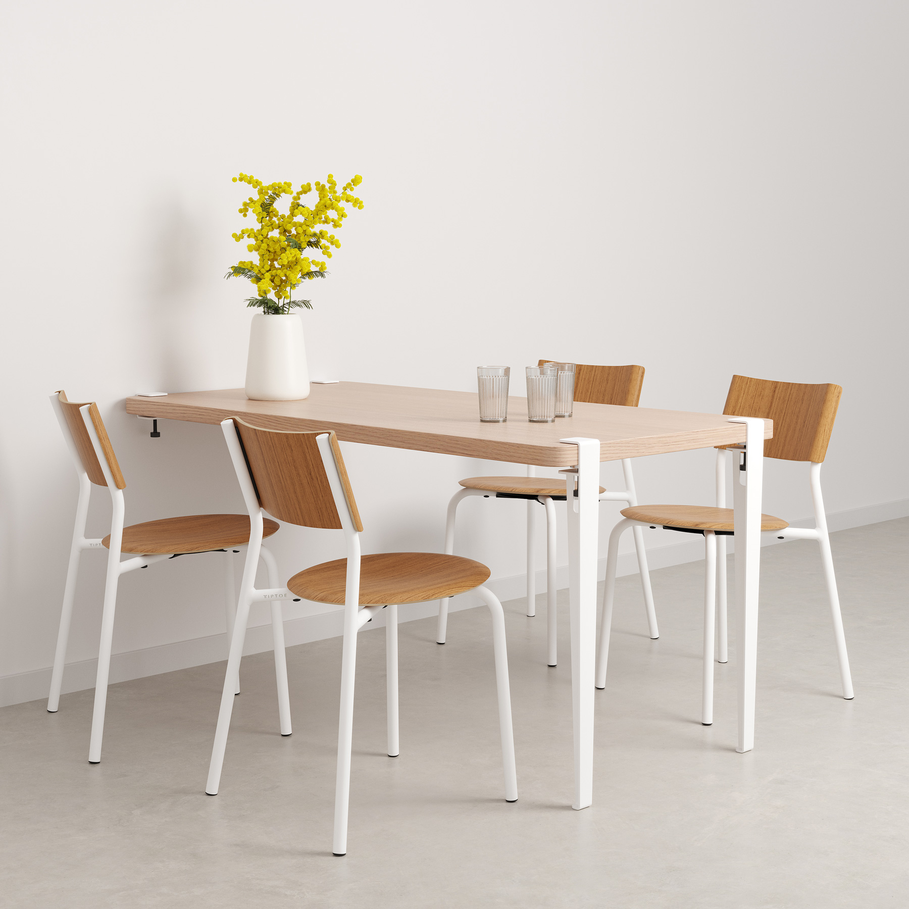 TIPTOE wall-mounted dining table - eco-certified wood