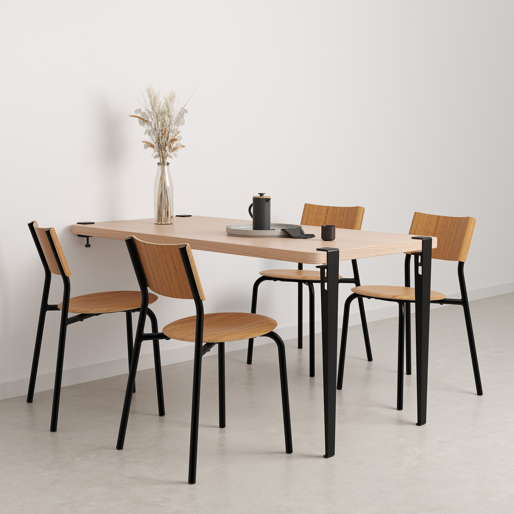 TIPTOE wall-mounted dining table - eco-certified wood