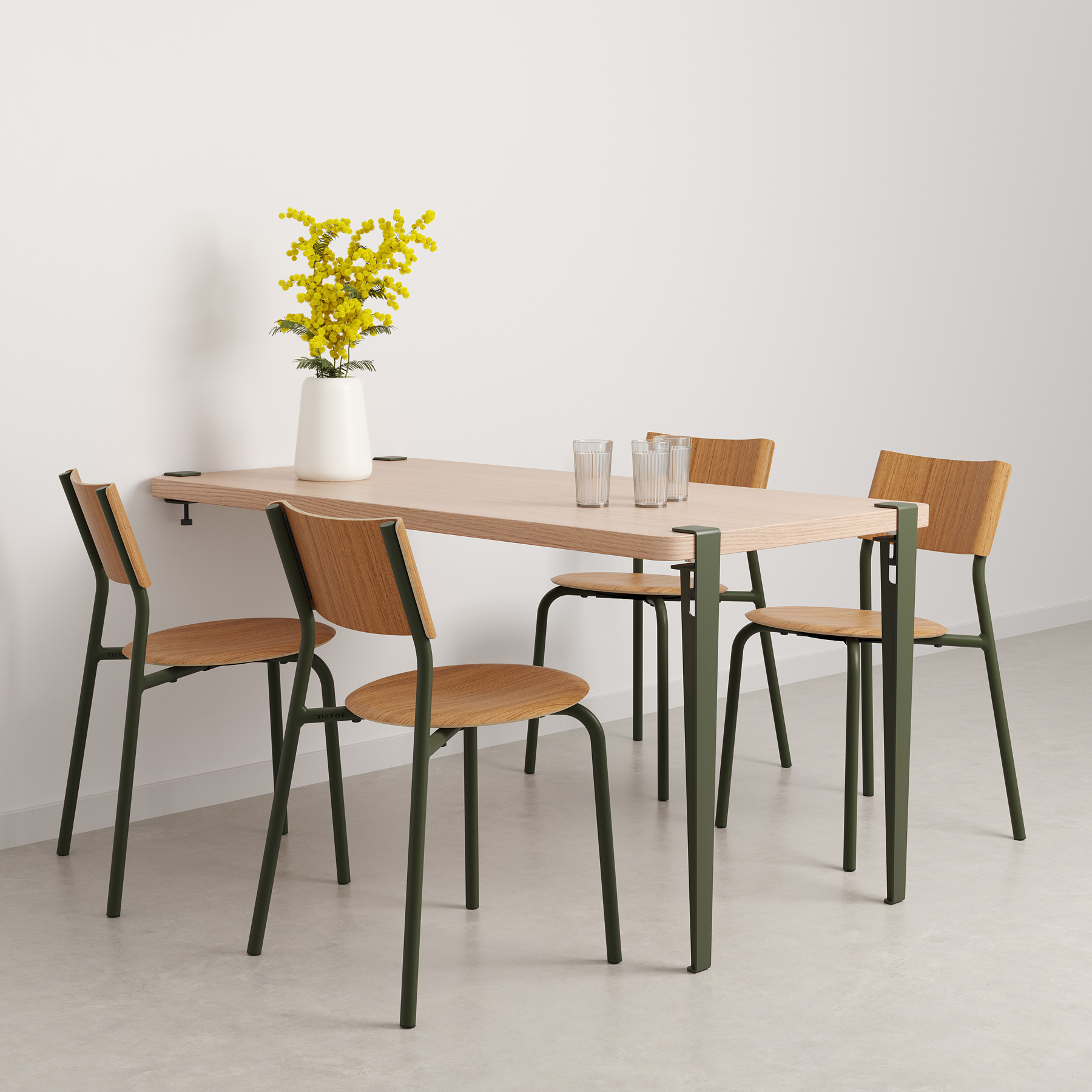 TIPTOE wall-mounted dining table - eco-certified wood