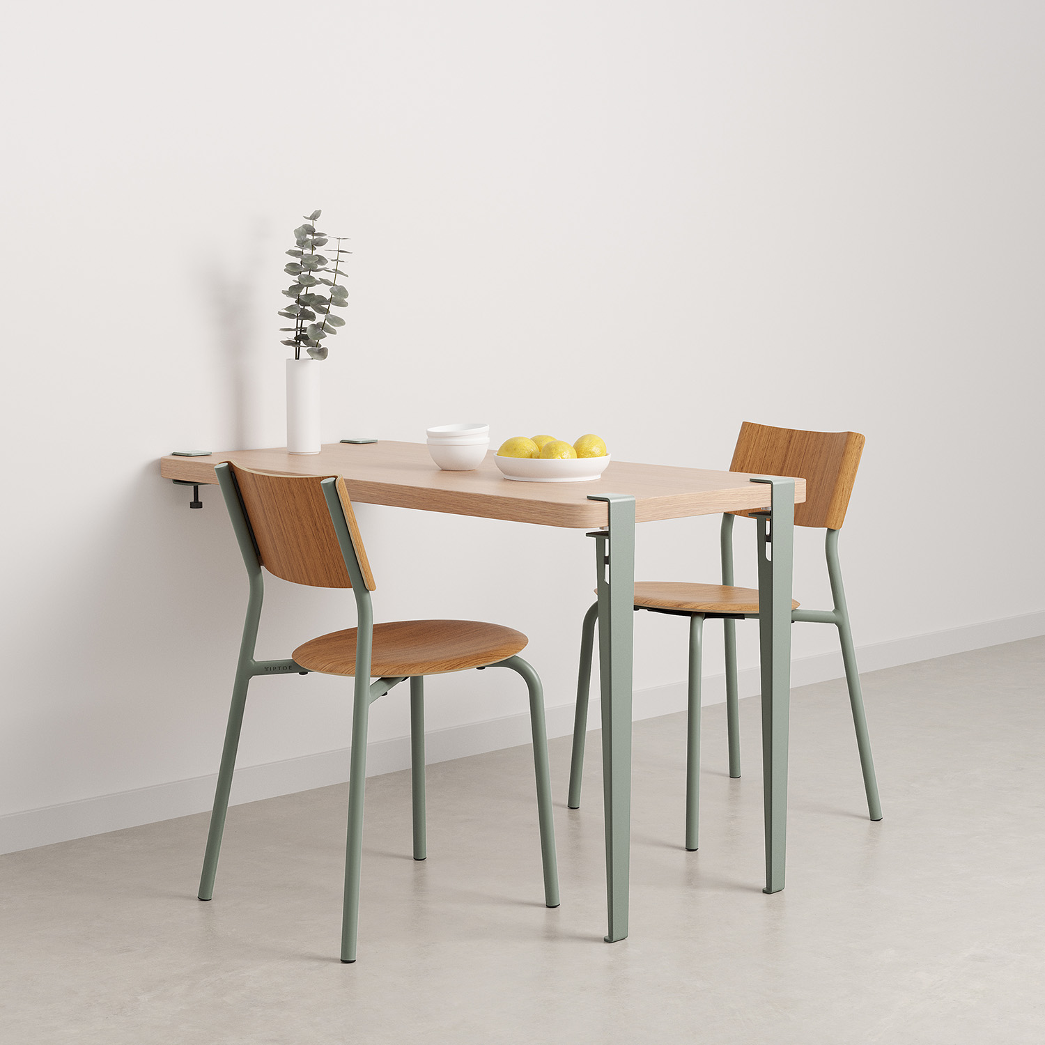 TIPTOE wall-mounted dining table - eco-certified wood
