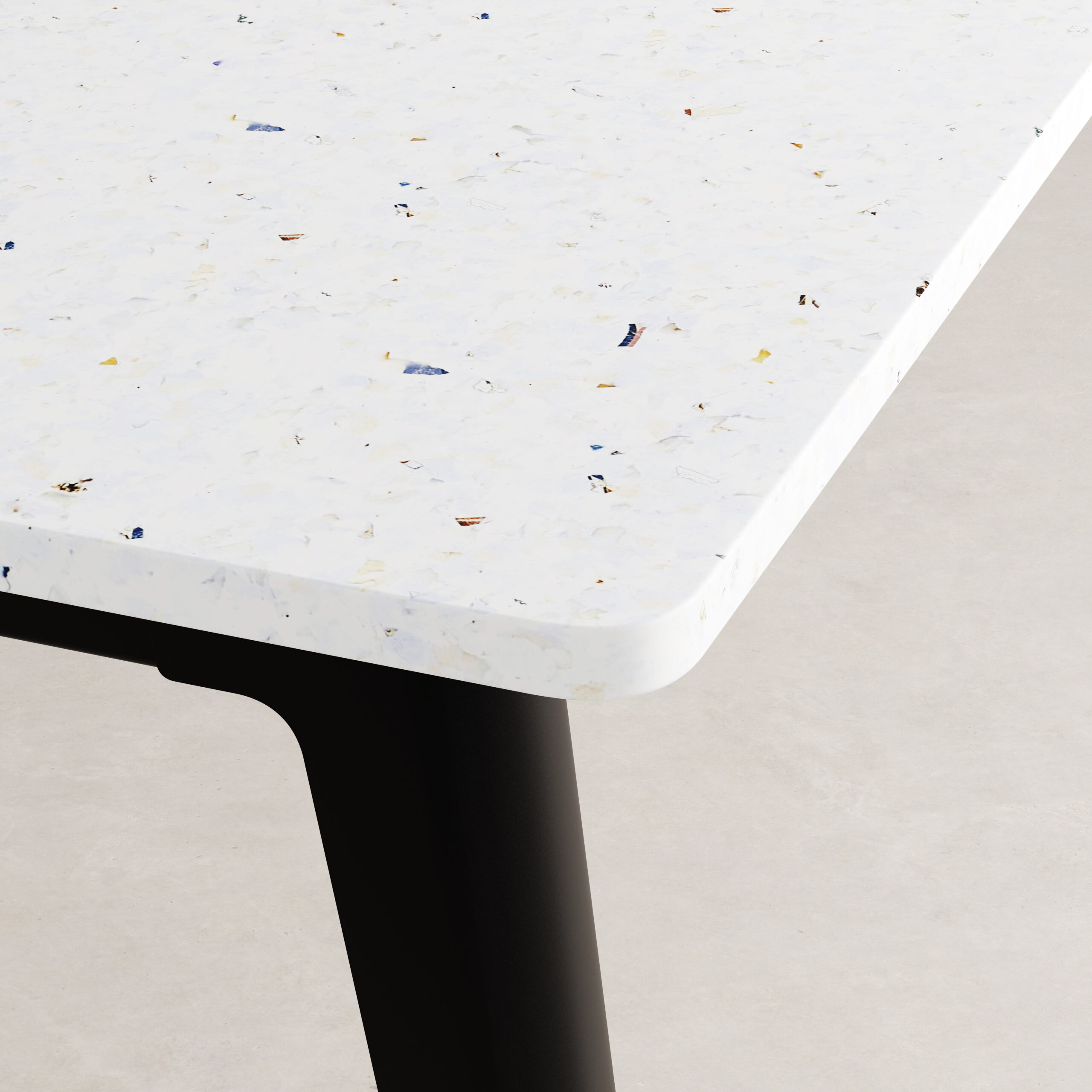 NEW MODERN dining table - Venezia recycled plastic