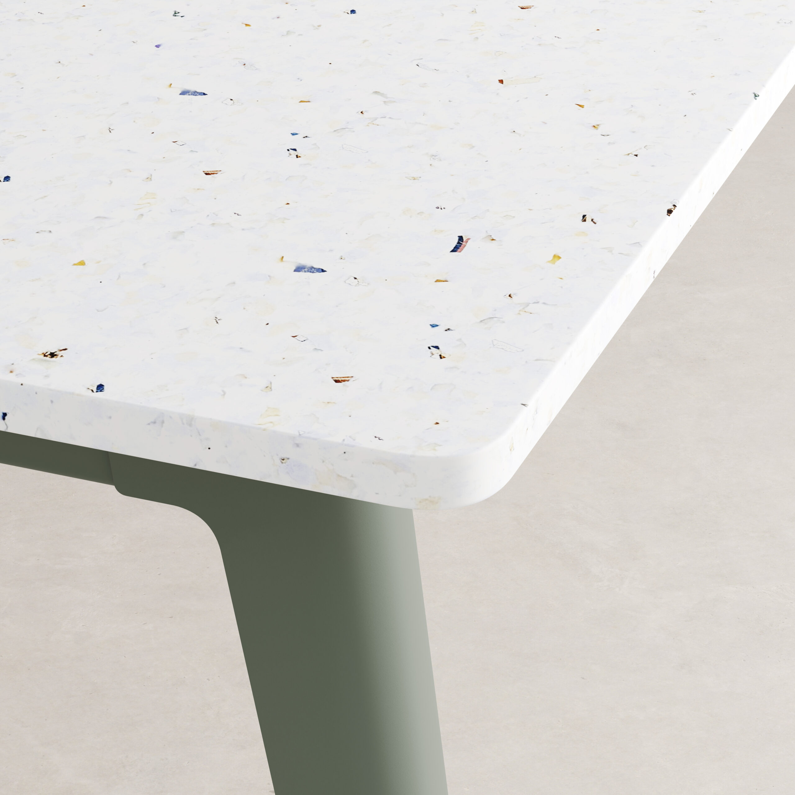 NEW MODERN dining table - Venezia recycled plastic
