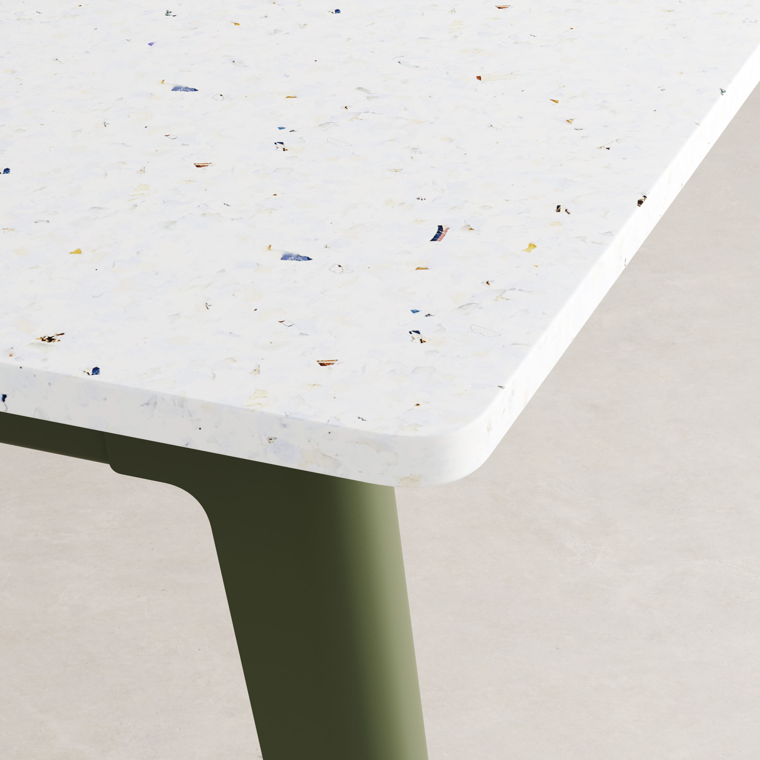 NEW MODERN dining table - Venezia recycled plastic