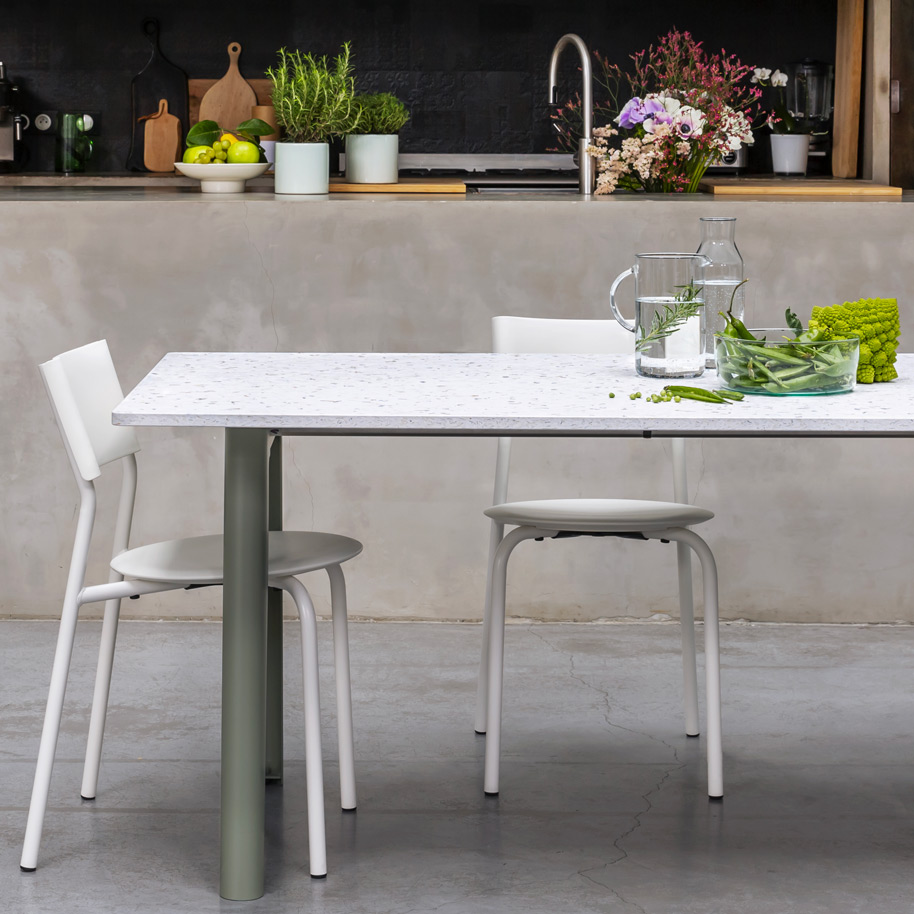 NEW MODERN dining table - Venezia recycled plastic