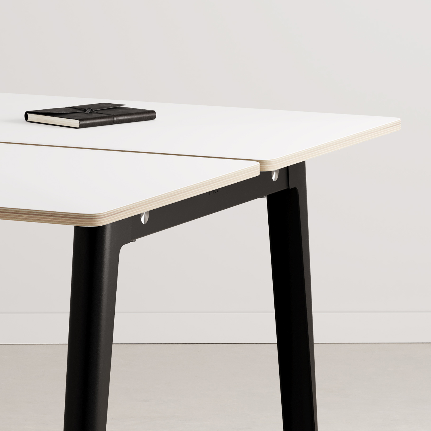 NEW MODERN 2-seater workbench - white plywood