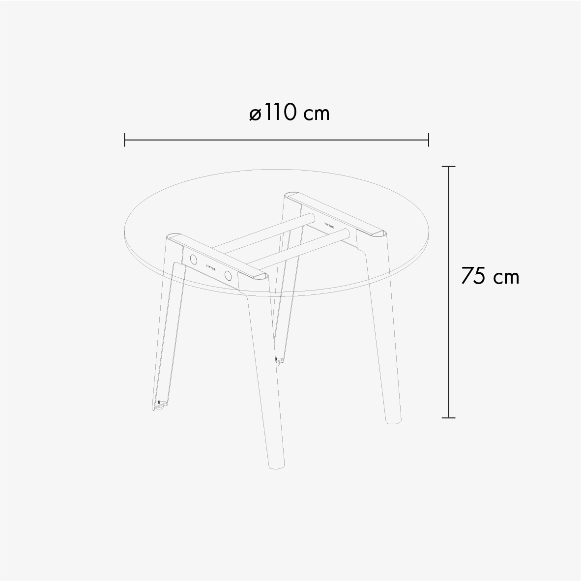 NEW MODERN round meeting table Ø 110cm - eco-certified wood