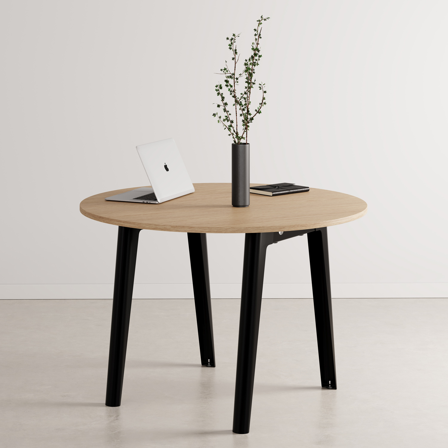 NEW MODERN round meeting table Ø 110cm - eco-certified wood
