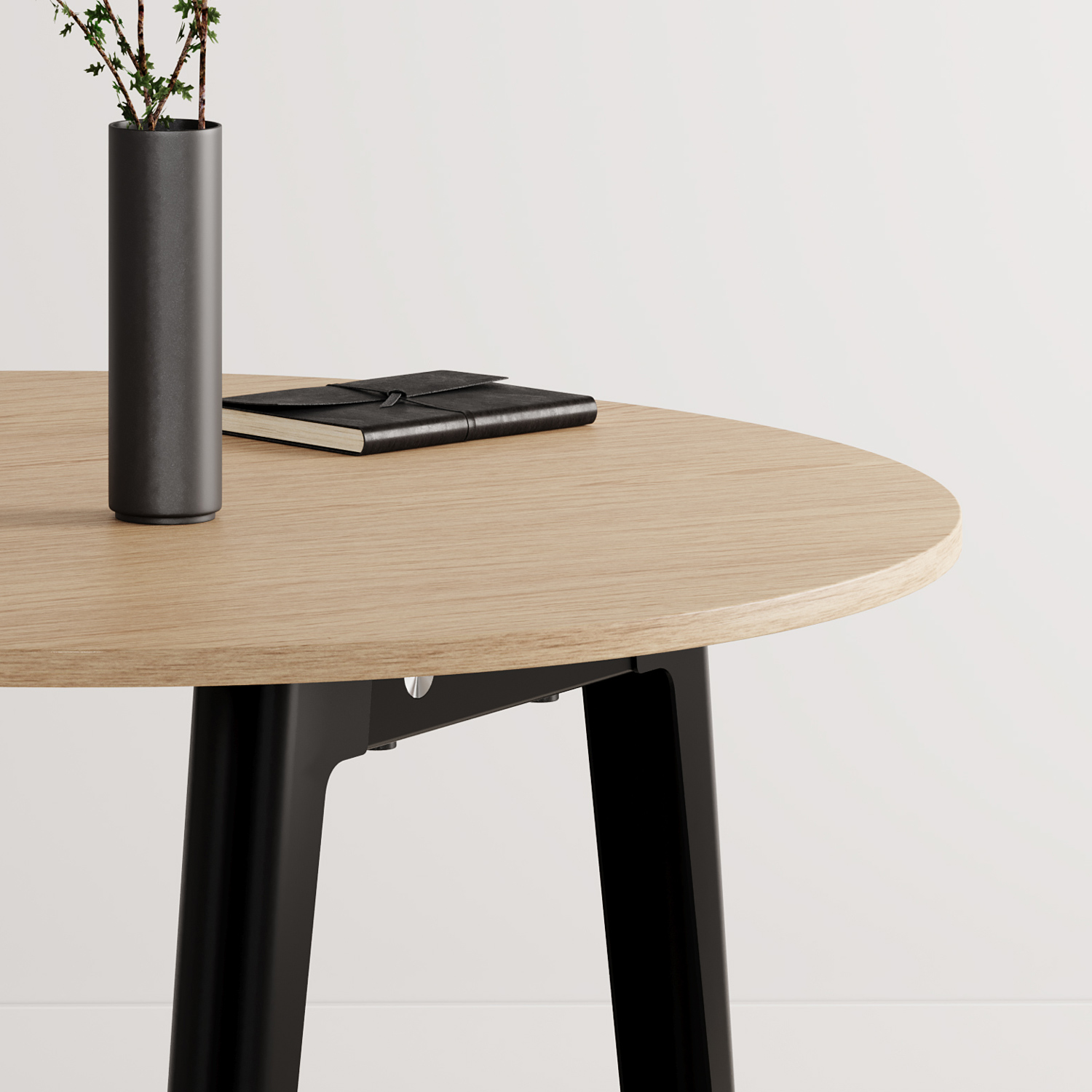 NEW MODERN round meeting table Ø 110cm - eco-certified wood