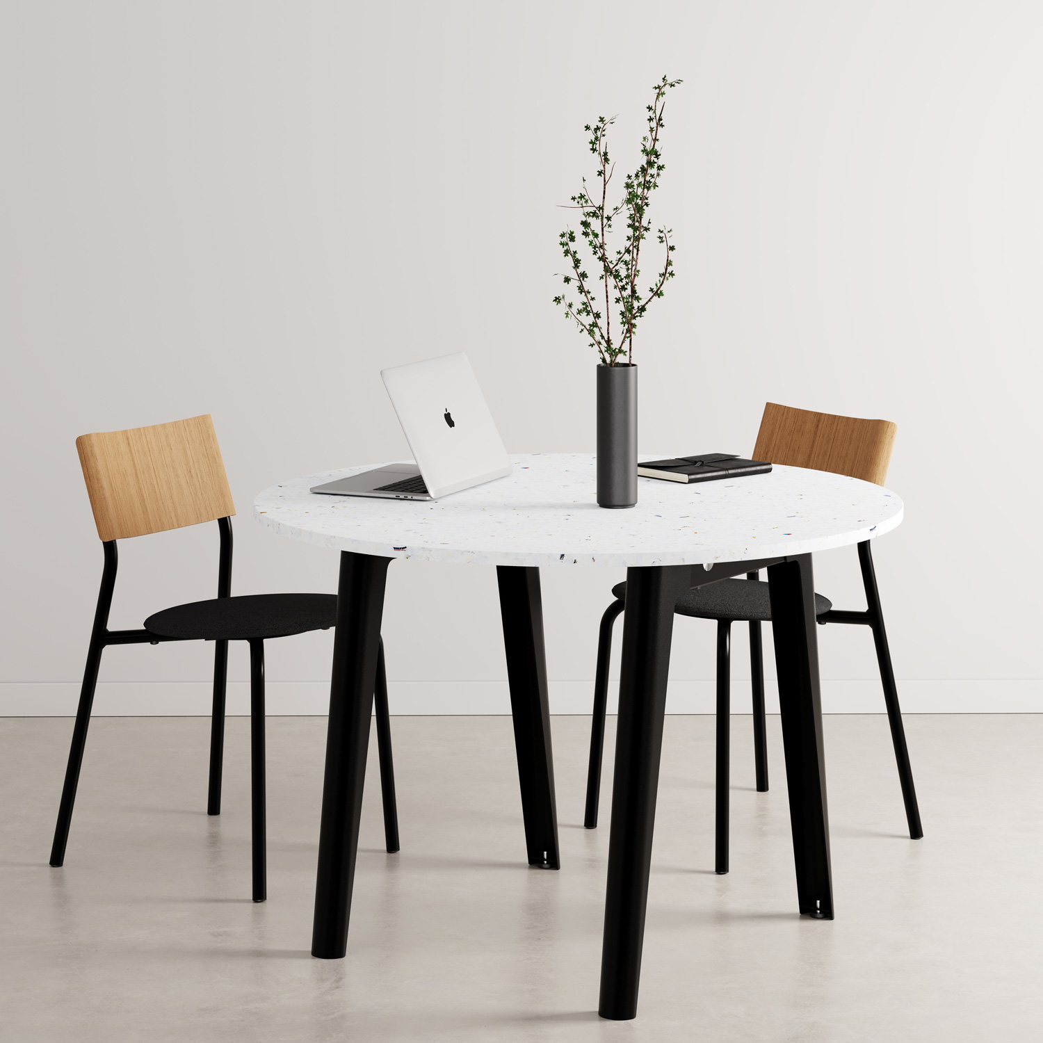NEW MODERN round meeting table Ø 108cm - Venezia recycled plastic