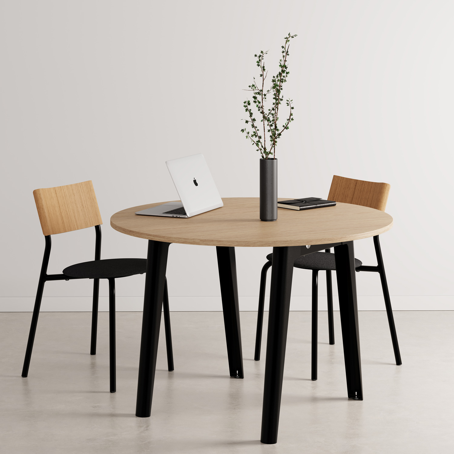 NEW MODERN round meeting table Ø 110cm - eco-certified wood