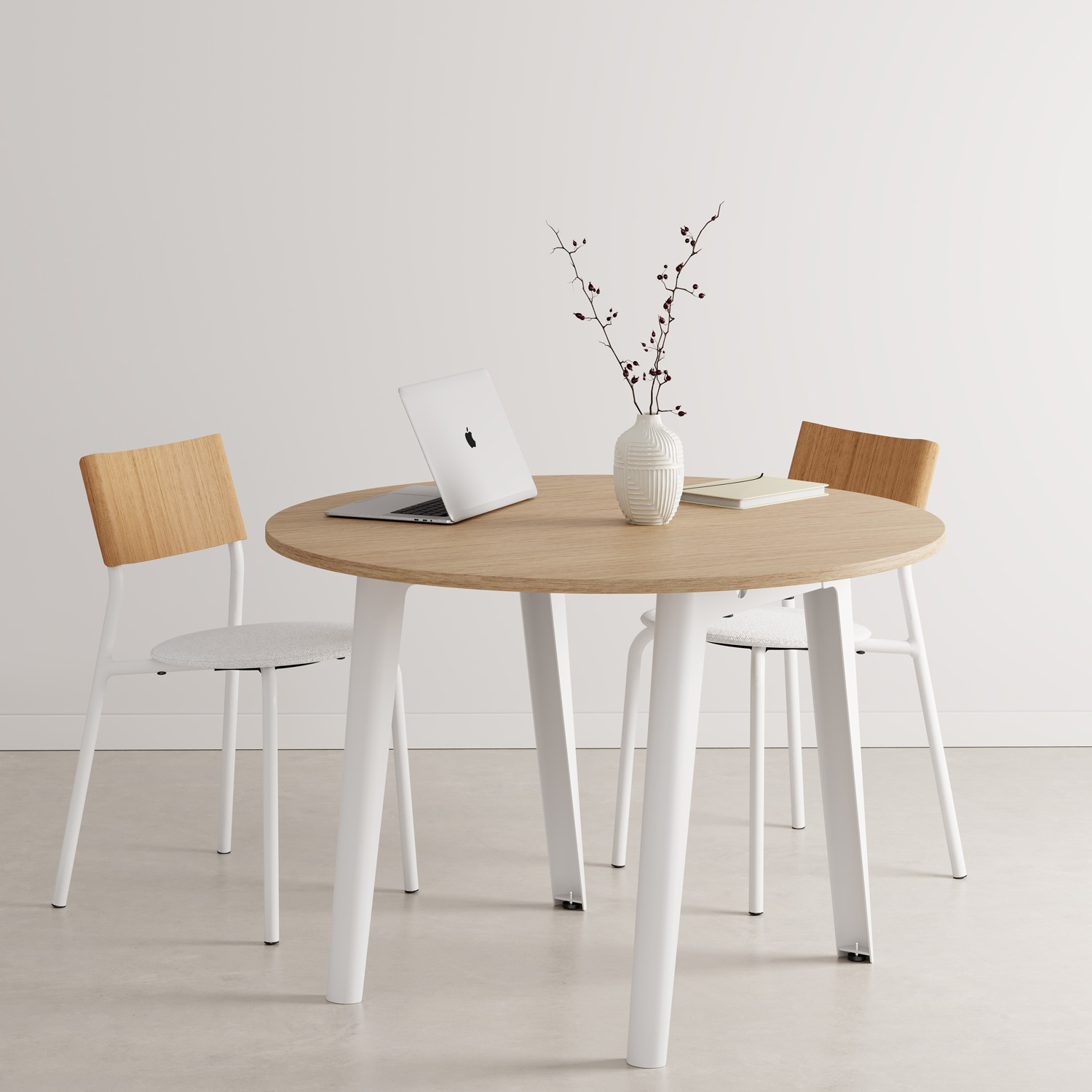 NEW MODERN round meeting table Ø 110cm - eco-certified wood
