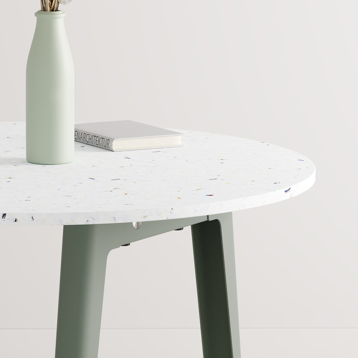 NEW MODERN round meeting table Ø 108cm - Venezia recycled plastic