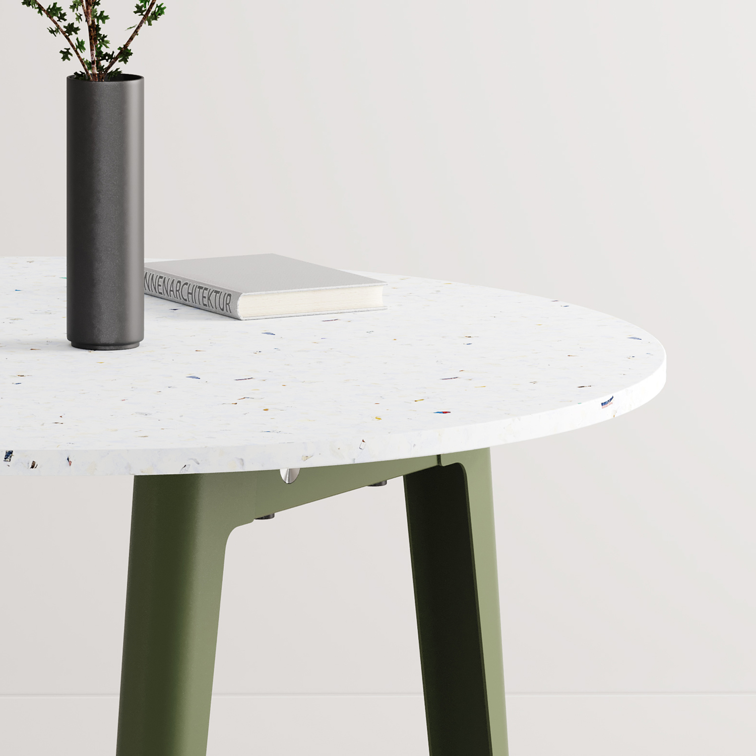 NEW MODERN round meeting table Ø 108cm - Venezia recycled plastic