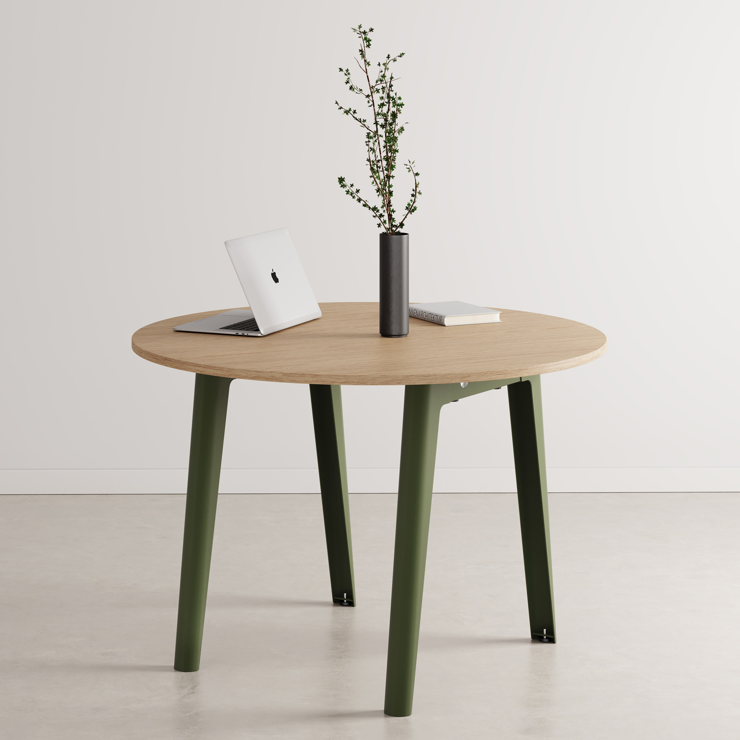 NEW MODERN round meeting table Ø 110cm - eco-certified wood