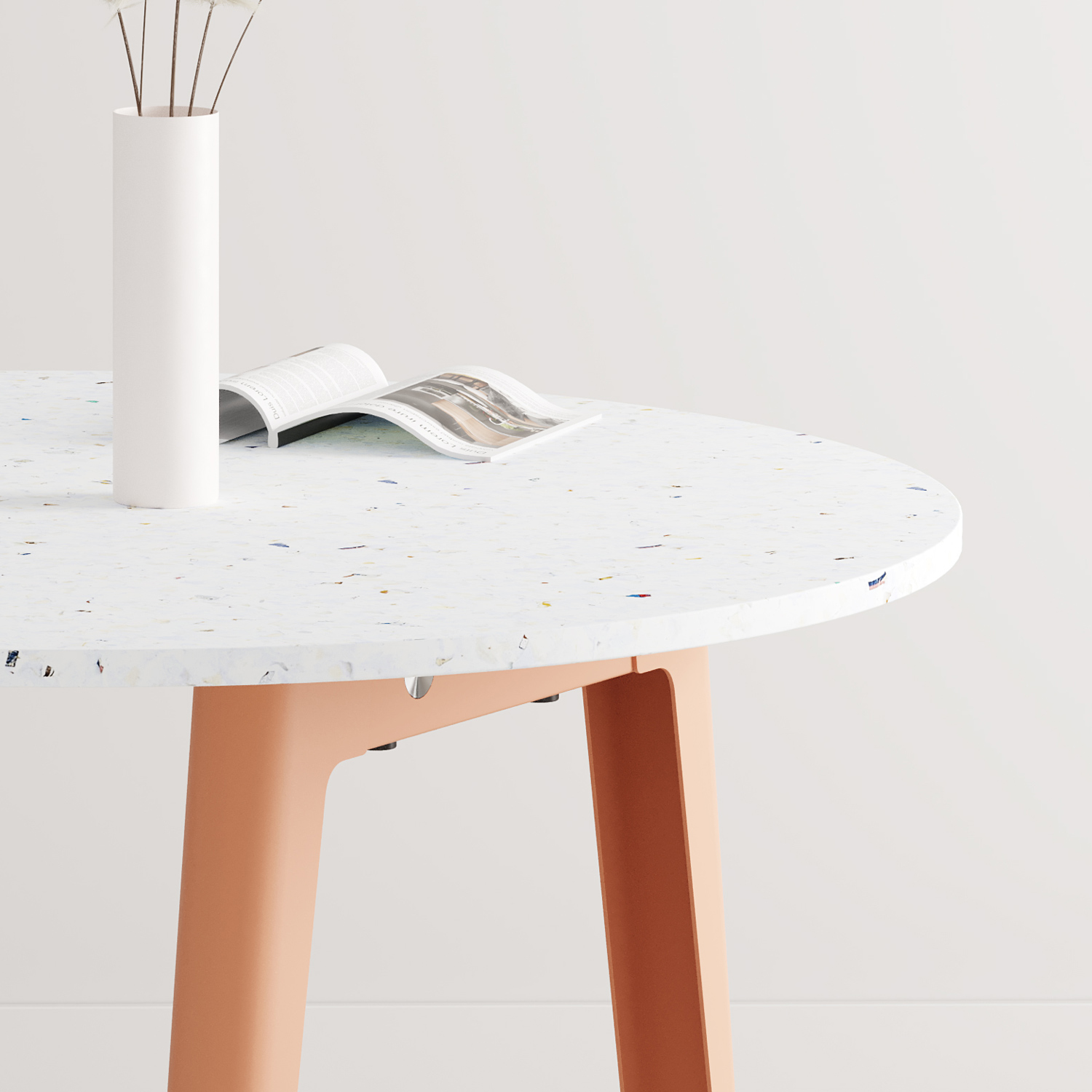 NEW MODERN round meeting table Ø 108cm - Venezia recycled plastic