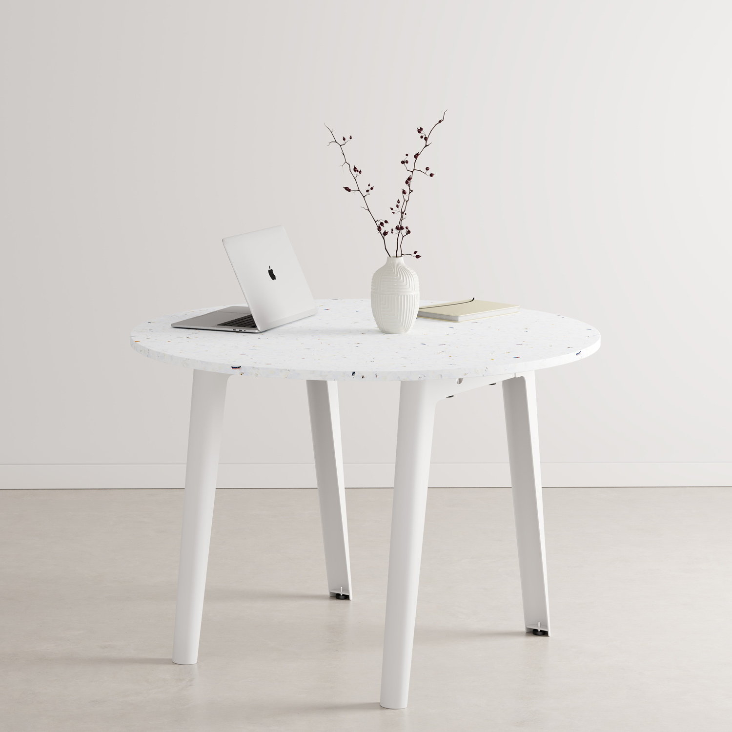 NEW MODERN round meeting table Ø 108cm - Venezia recycled plastic