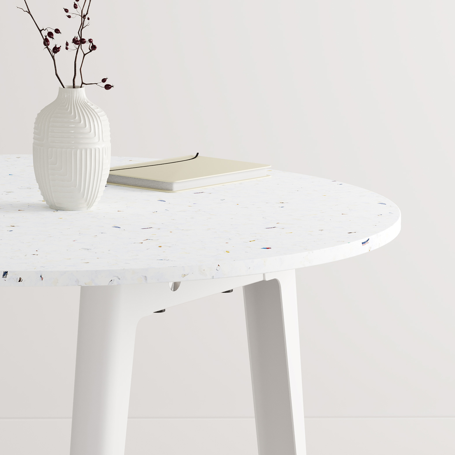 NEW MODERN round meeting table Ø 108cm - Venezia recycled plastic