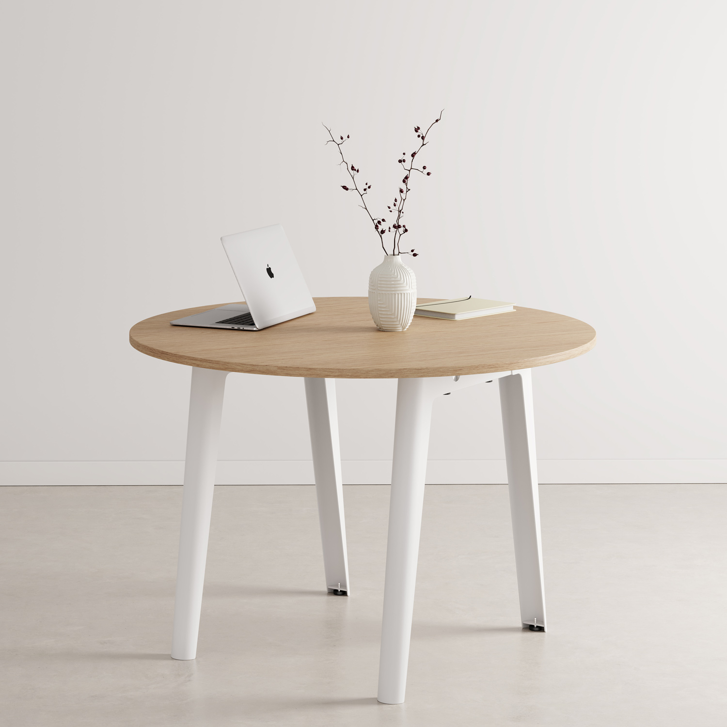 NEW MODERN round meeting table Ø 110cm - eco-certified wood