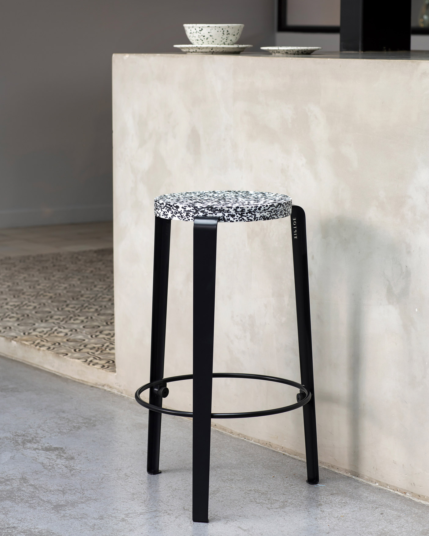 Counter stool - Macchiato recycled plastic - 66cm