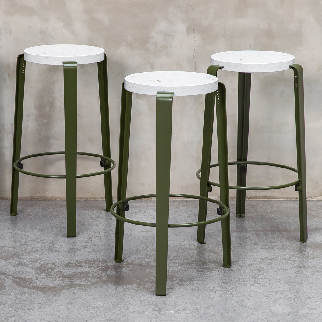 Barhocker LOU - recycelter Kunststoff Venezia - 66cm