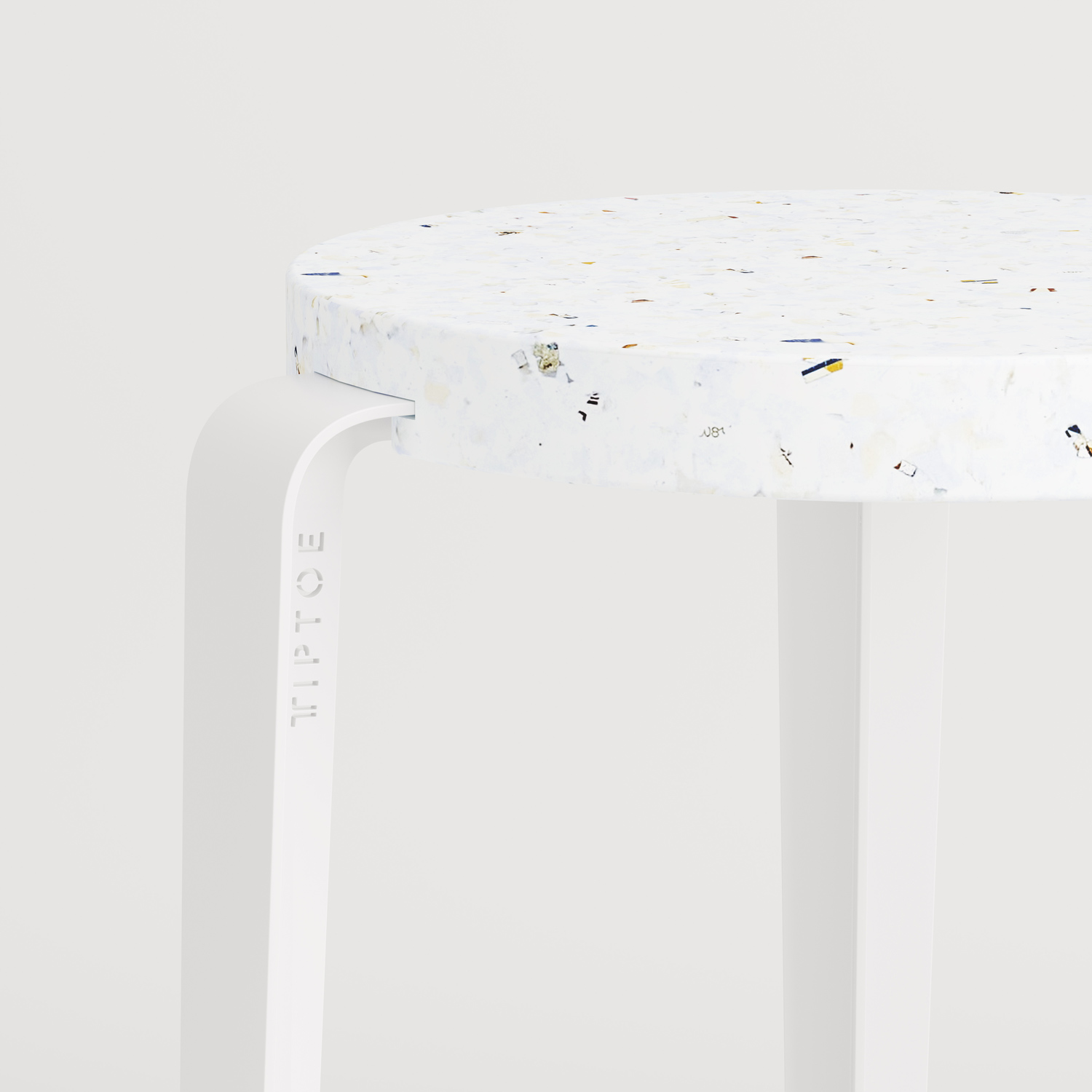 MI LOU counter stool in recycled plastic VENEZIA