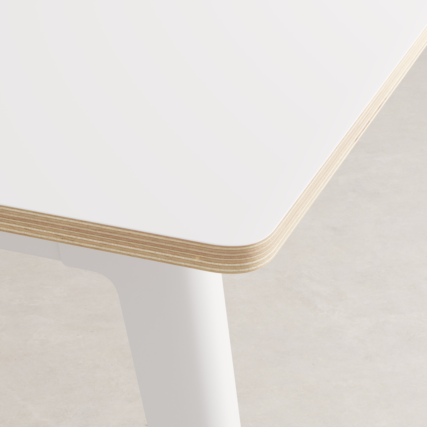 NEW MODERN round meeting table Ø 110cm - white plywood