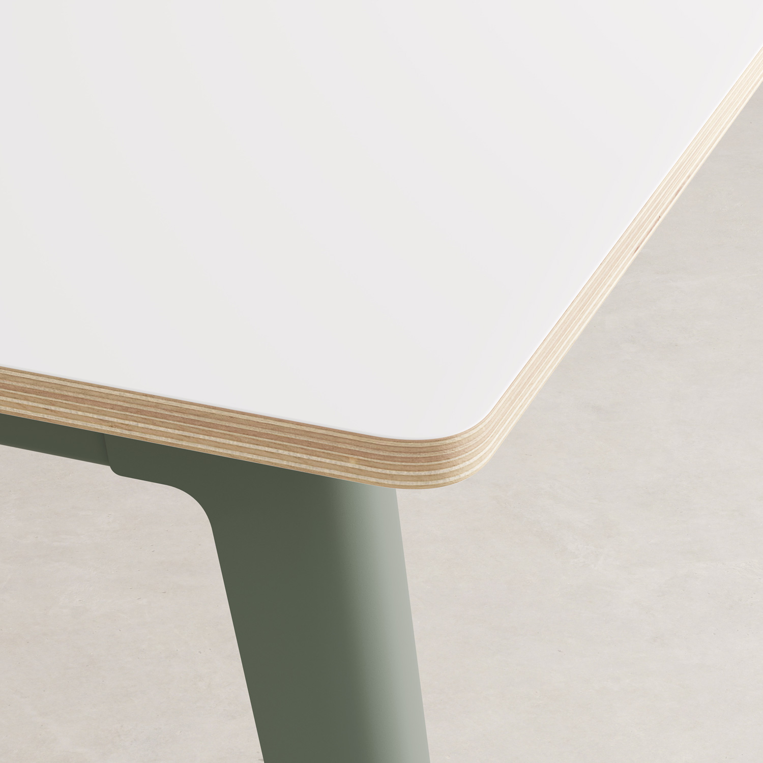 NEW MODERN round meeting table Ø 110cm - white plywood